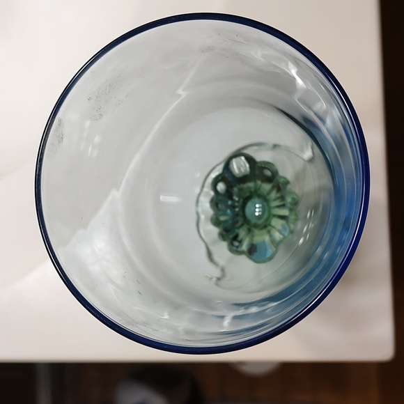 Borimoli Rocco Bahia blue green glasses 7 7 1/2 inch set - Picture 6 of 8